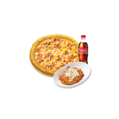 치즈롤 위스콘신 치즈 포테이토(L)+파파스 파스타(미트)+코카-콜라500ml
