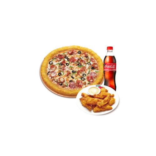 치즈롤 수퍼 파파스(L)+치킨 스트립+코카-콜라500ml