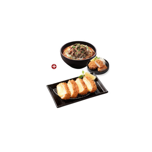 카라이 우동 세트 + 더블업 모짜렐라 카츠 세트