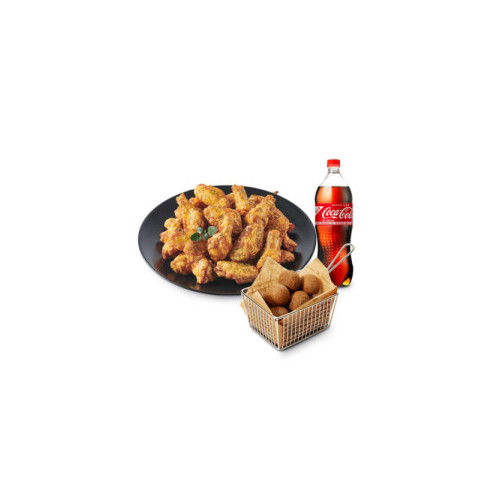 씬 후라이드 윙콤보+블랙치즈볼(5구)+콜라 1.25L